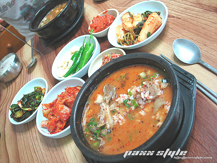 순대국밥 요리 인천 만수시장 비켜식당에서