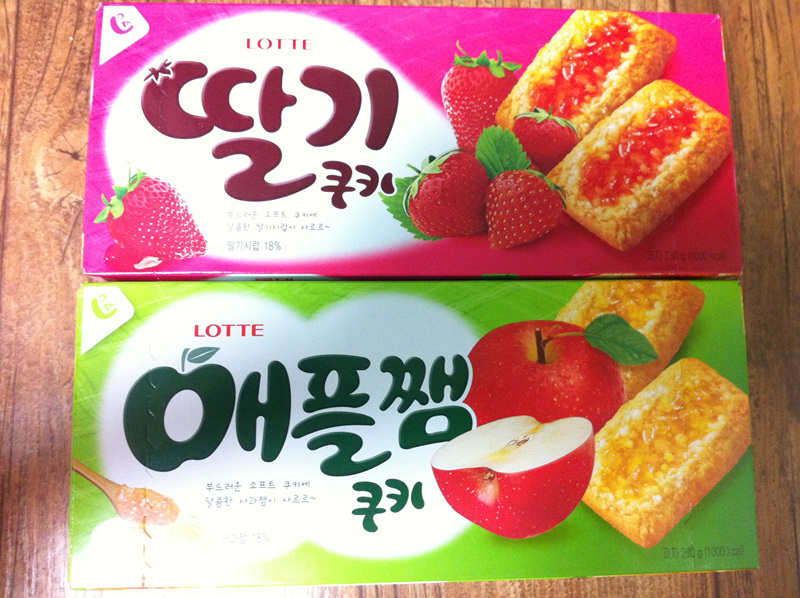 롯데 애플쨈쿠키딸기쿠키